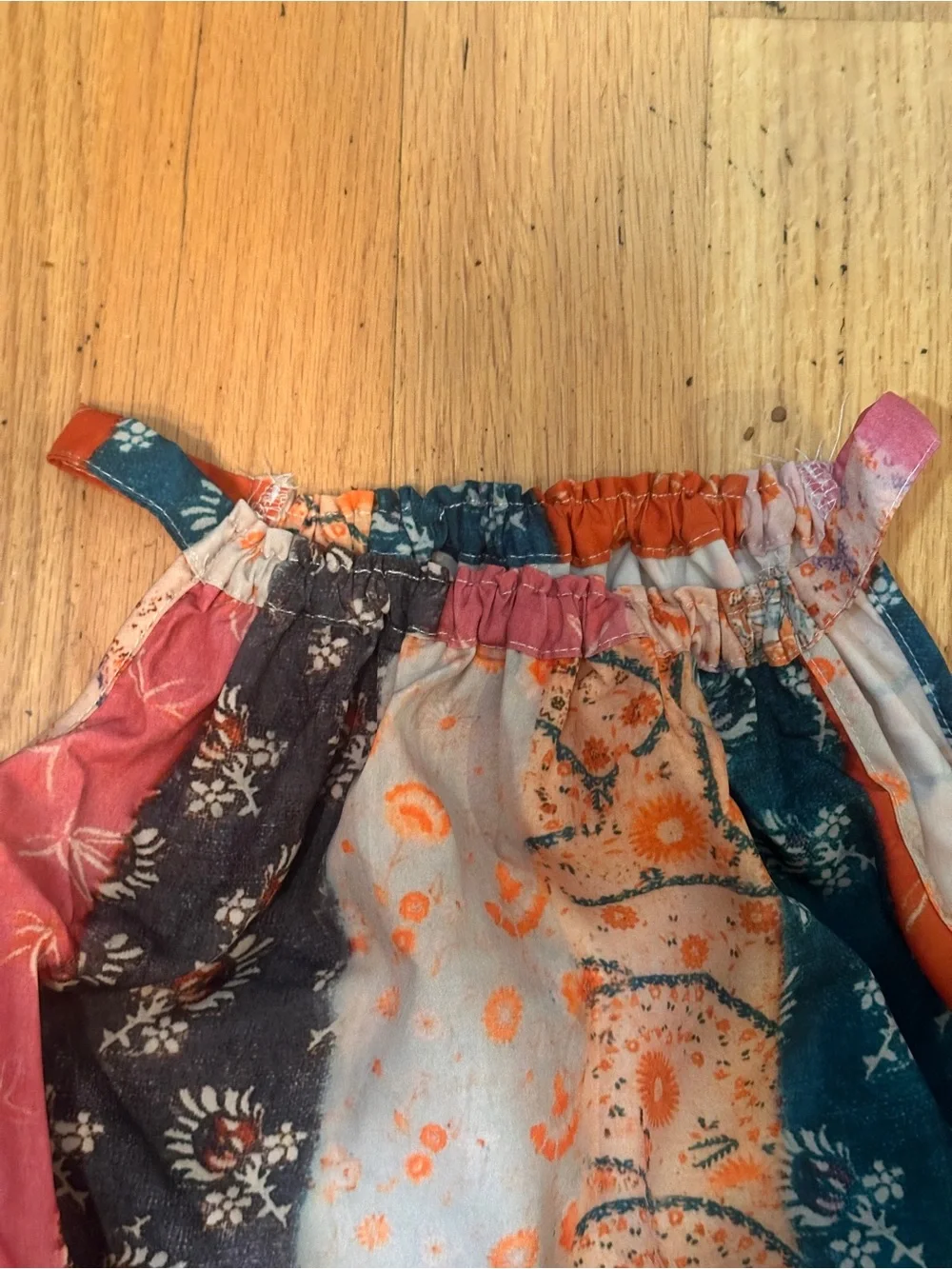🧡 🤎Girls Size 7 Boho Mixed Print Tiered Midi Swing Dress Sundress New 🌞🐚